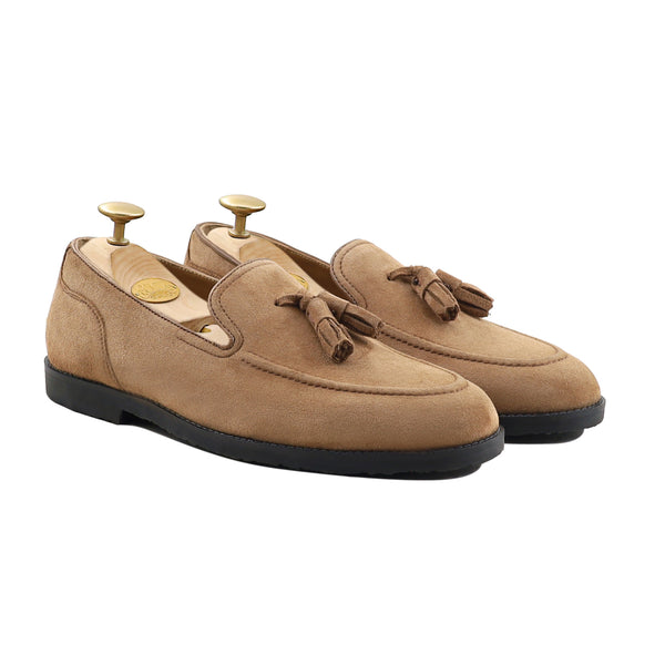 Palmer - Men's Camel Kid Suede Loafer Shoe