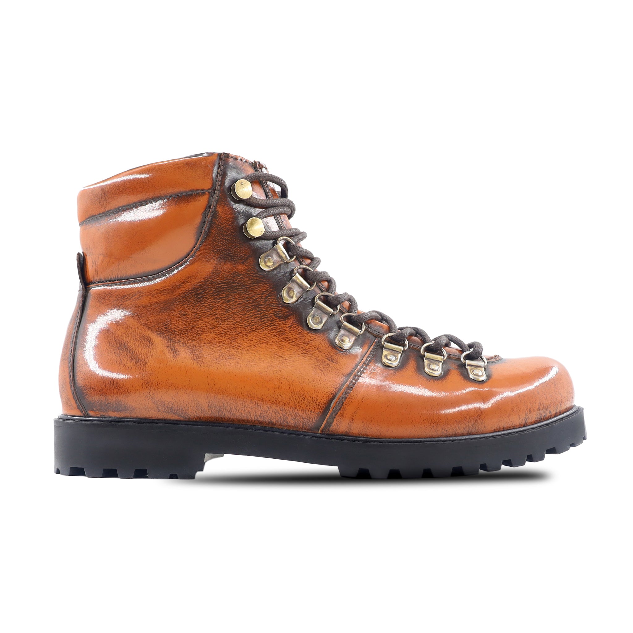 Patrick - Men's Tan Box Leather High Shine Boot