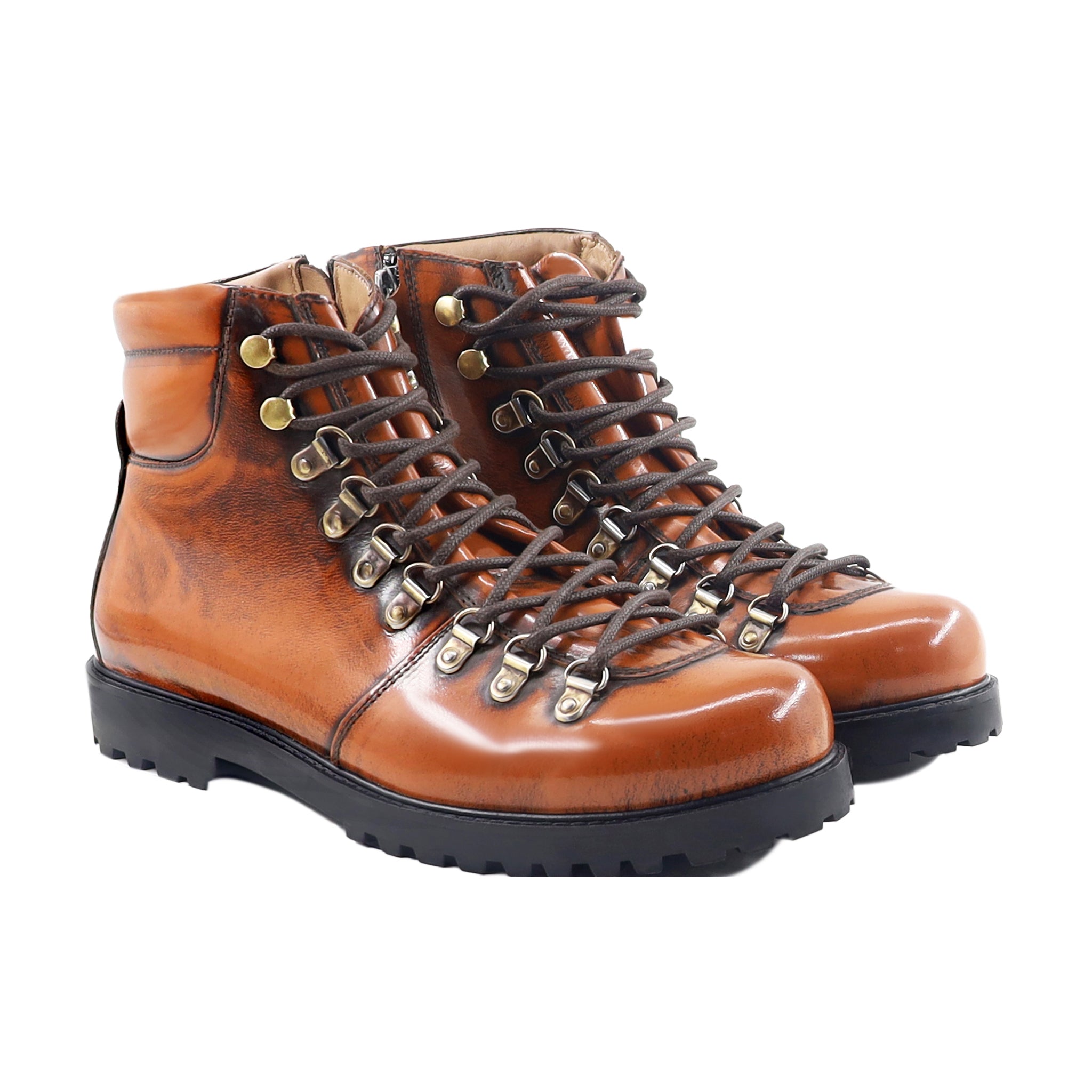 Patrick - Men's Tan Box Leather High Shine Boot