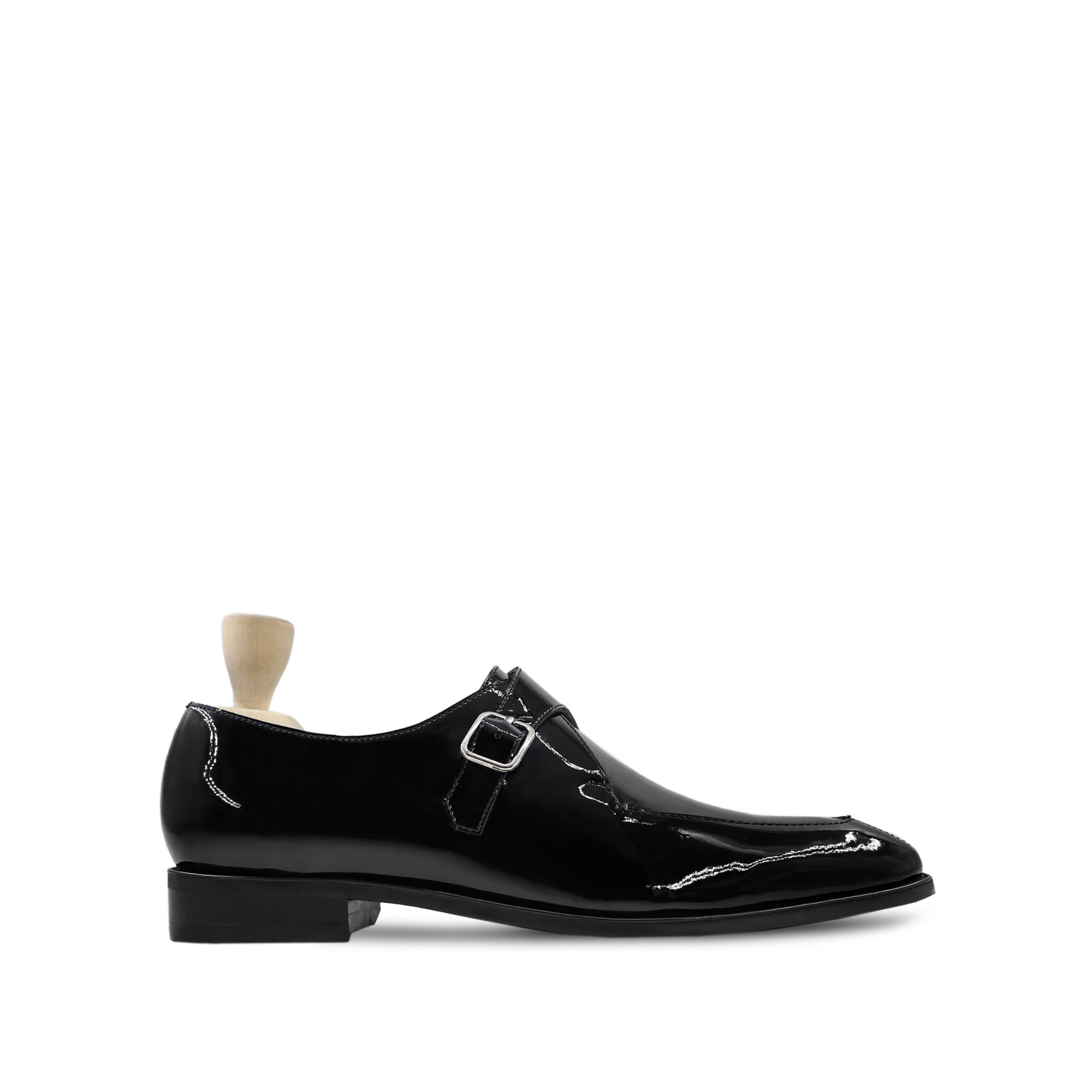 Pecos - Men's Black Patent Leather Single Monkstrap