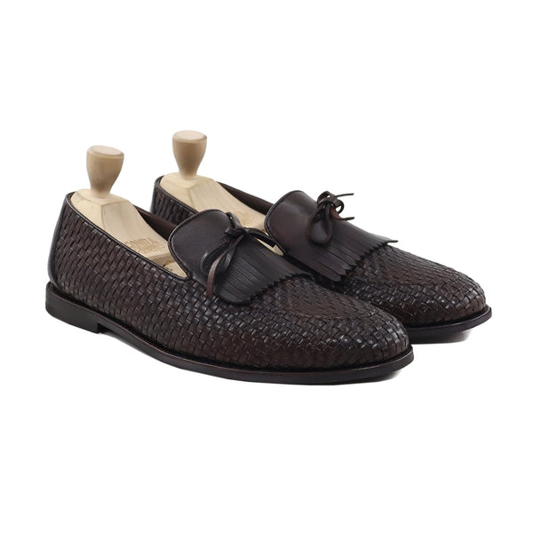 Zeal - Men's Dark Brown Hand Woven Calf Leather Loafer