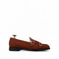 Drobak - Men's Cognac Suede Leather Belgian Loafer