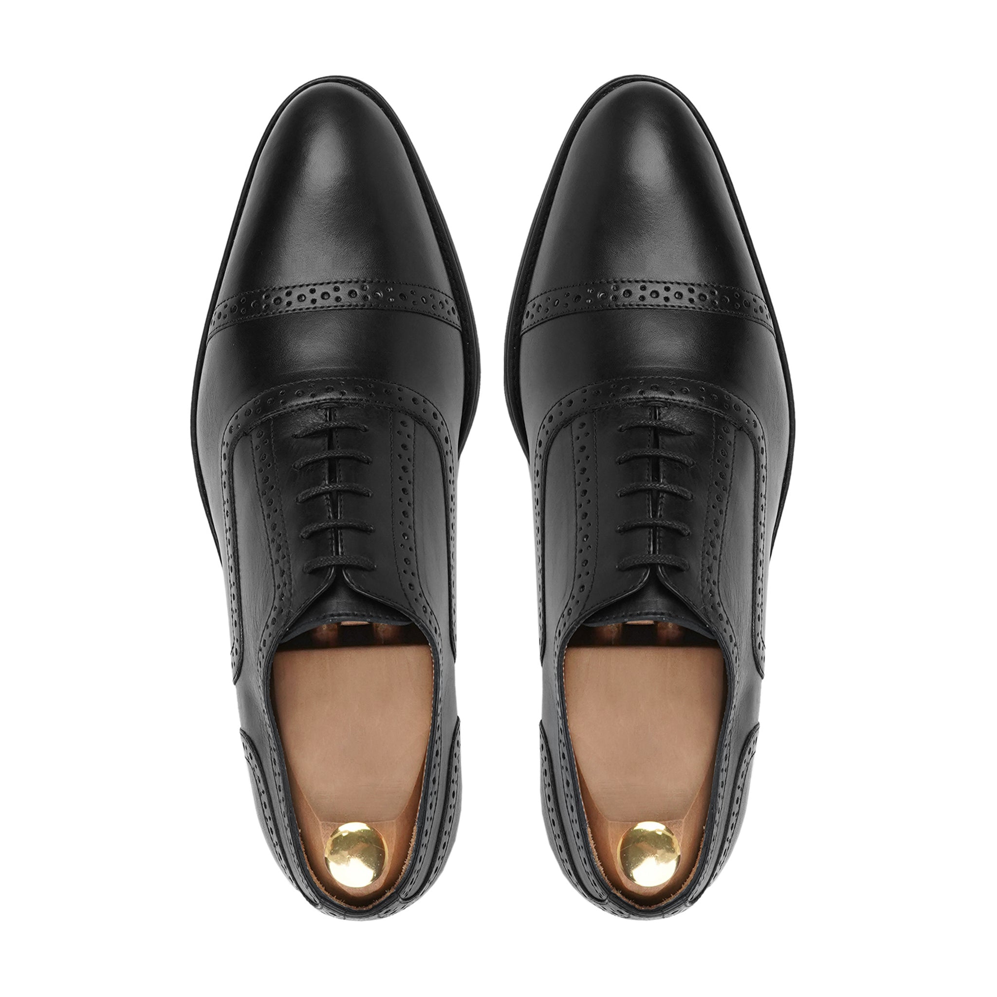 Richmond - Men's Black Calf Leather Oxford Shoe