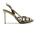 Lily - Women's Golden High Shine Strapped Heels