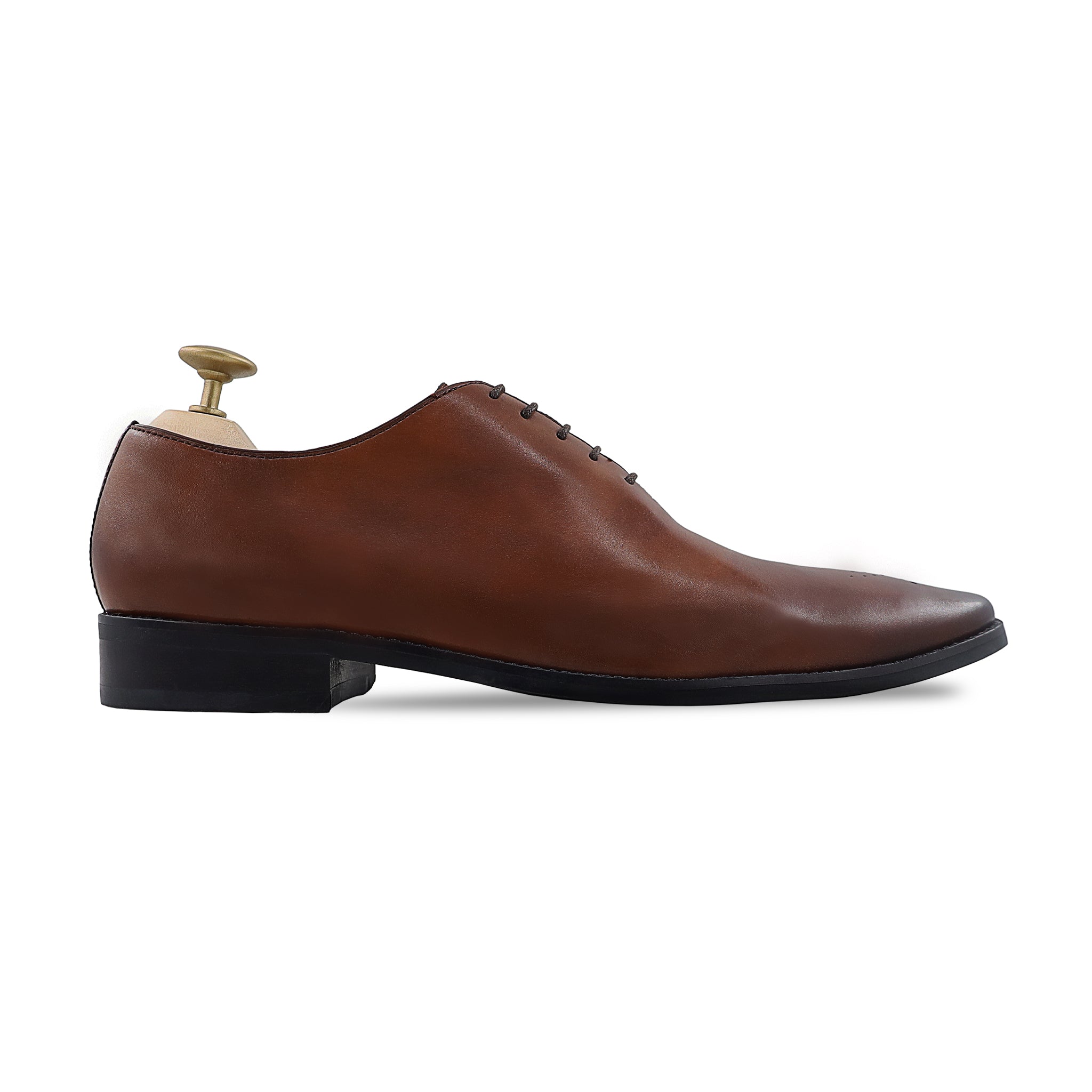 Cristofer - Men's Brown Calf Leather Wholecut Shoe