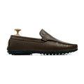 Voke - Men's Dark Brown Pebble Grain Leather Driver Shoe