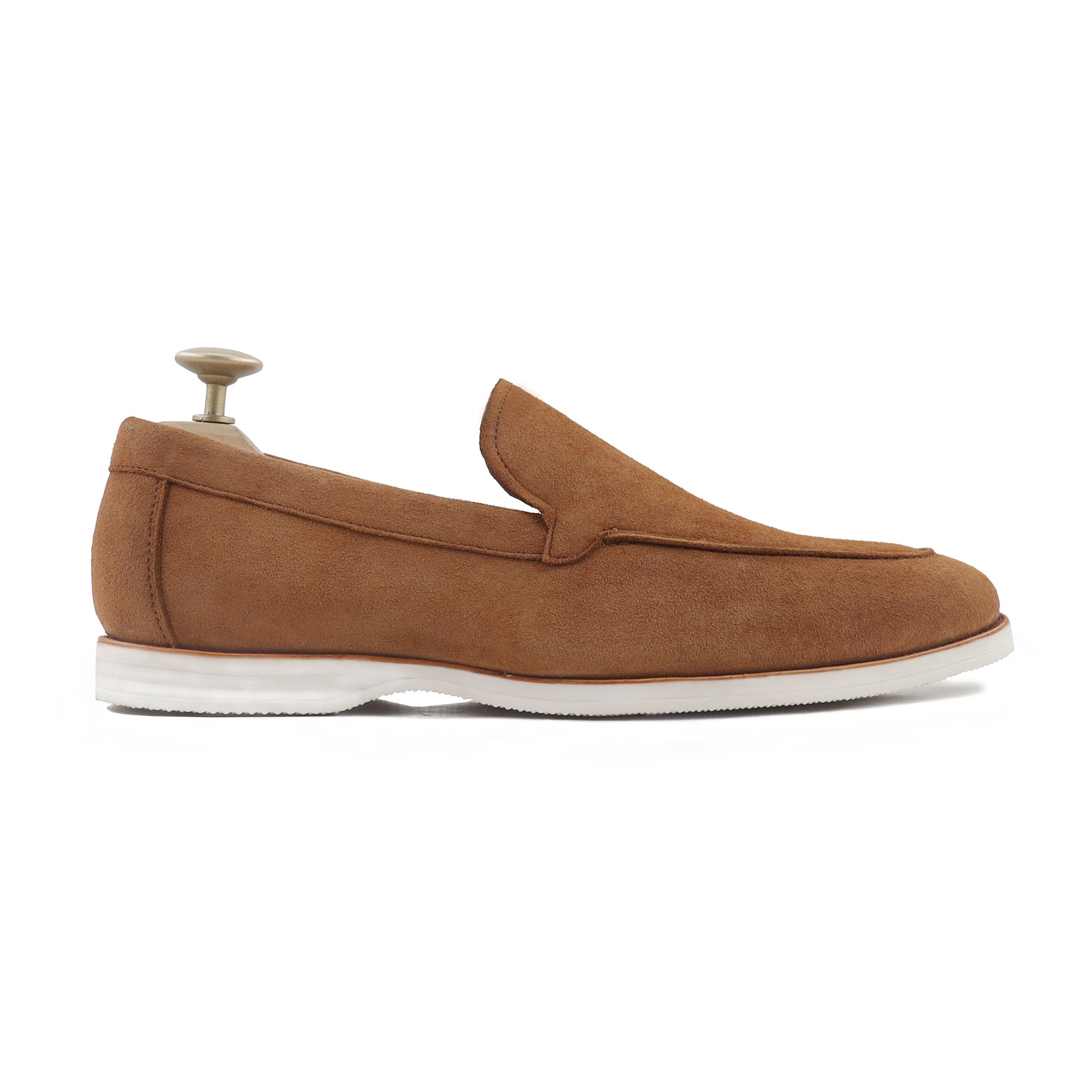 Chikafusa - Men's Tan Kid Suede Loafer