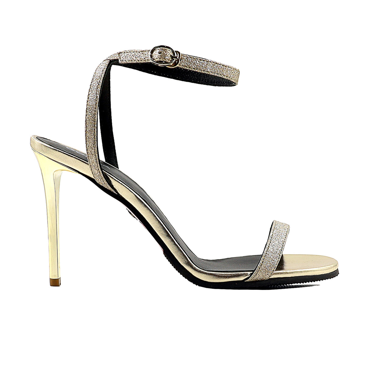Emilia - Women's Golden Strapped Heels