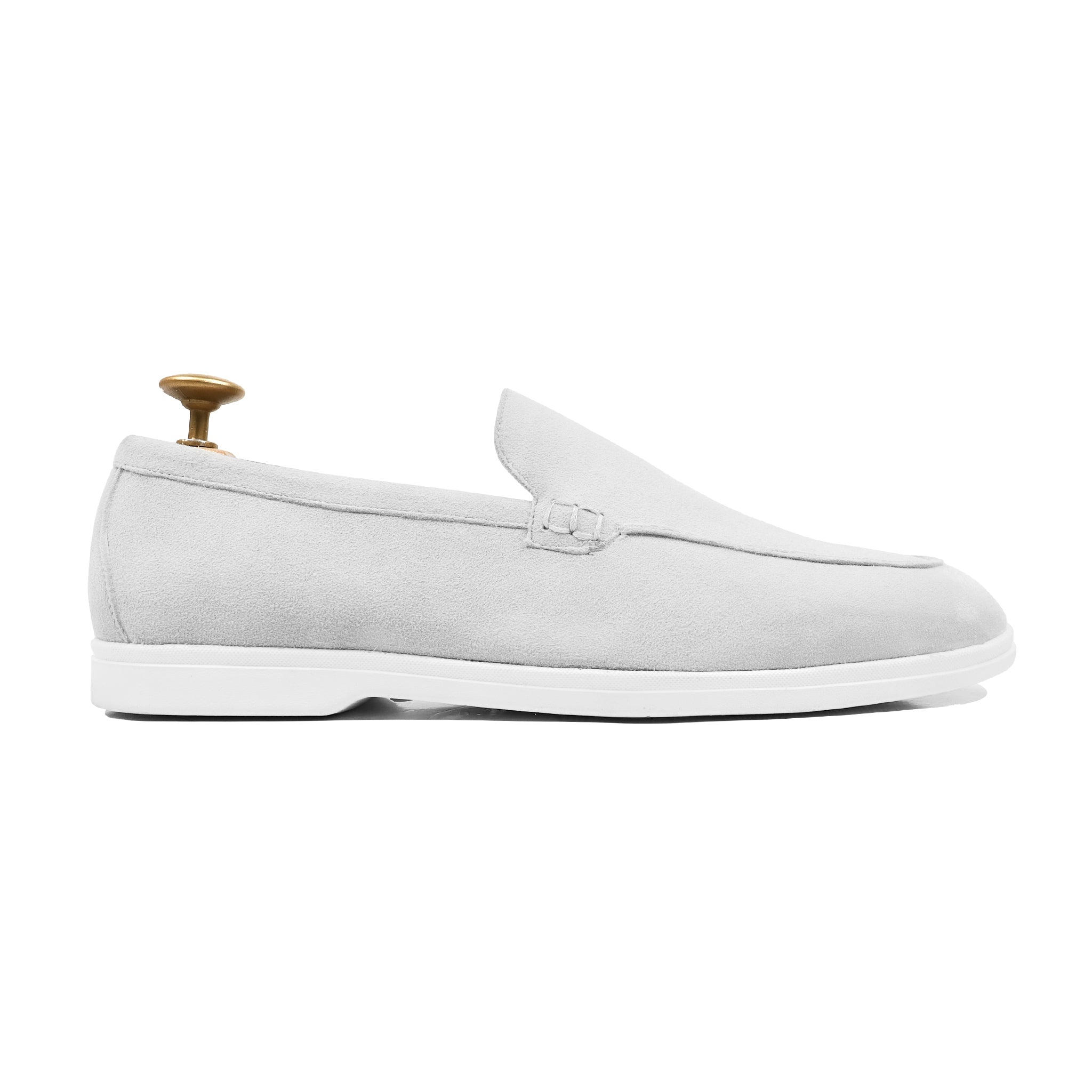 Crest - Men's White Split Suede Loafer