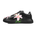 Crimson Leaf - Men's Black Hand Painted Sneaker