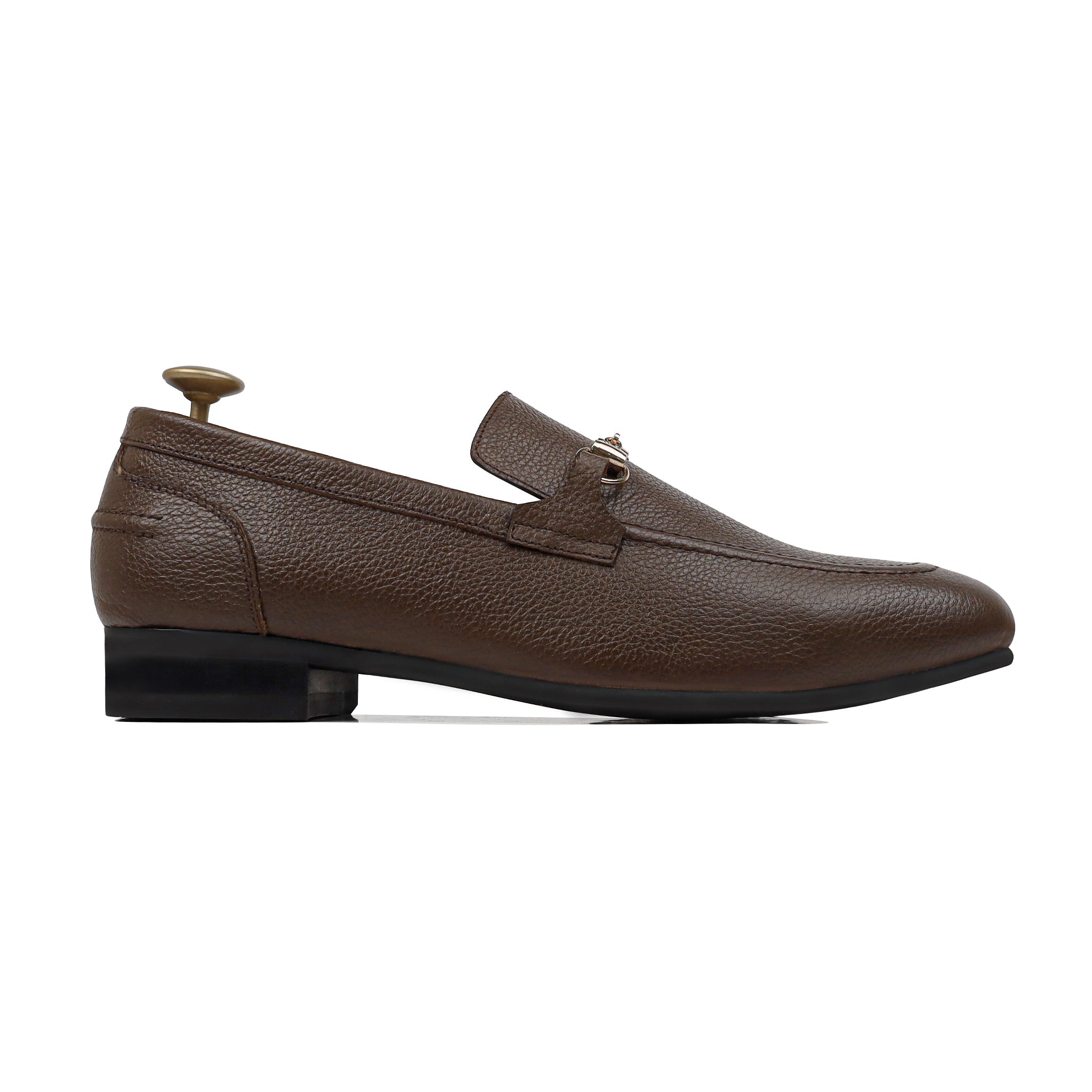 Miro - Men's Brown Pebble Grain Leather Loafer