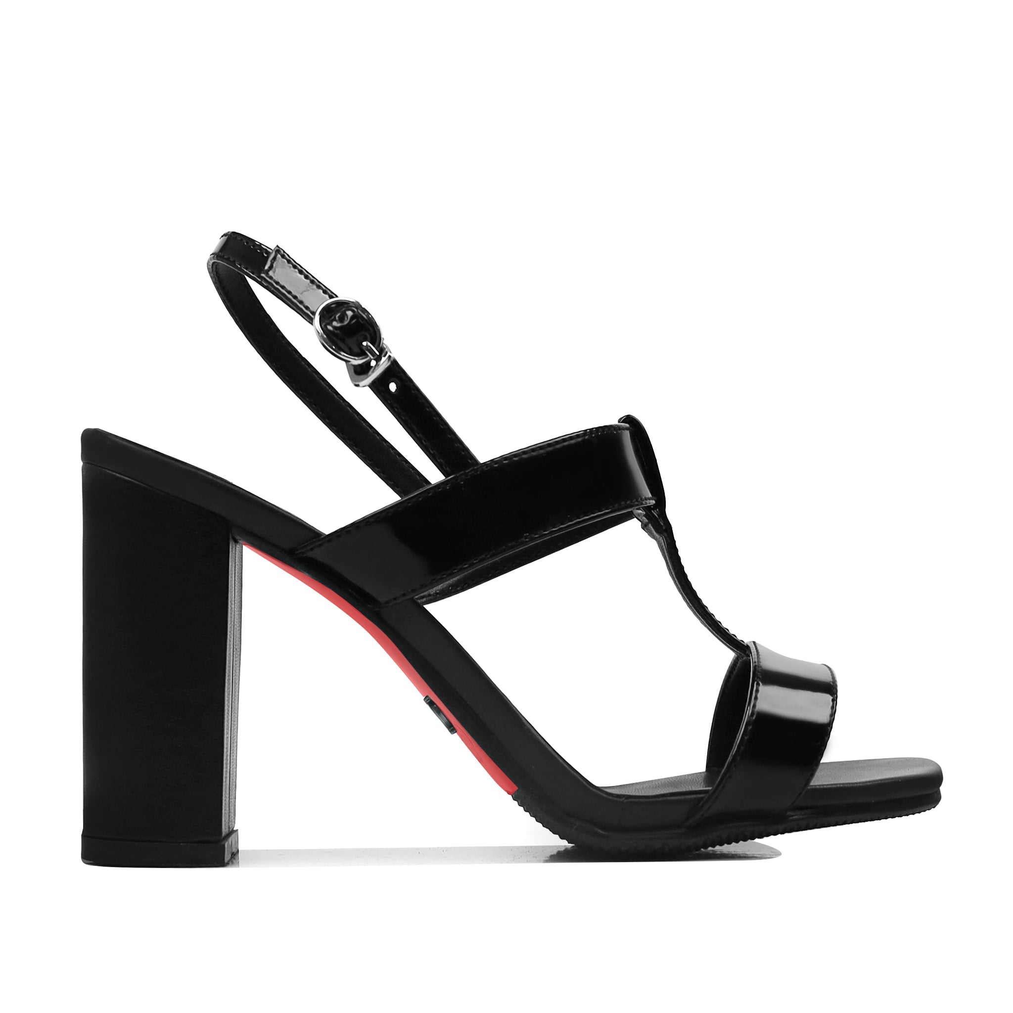 Coco - Women's Black Strapped Heels
