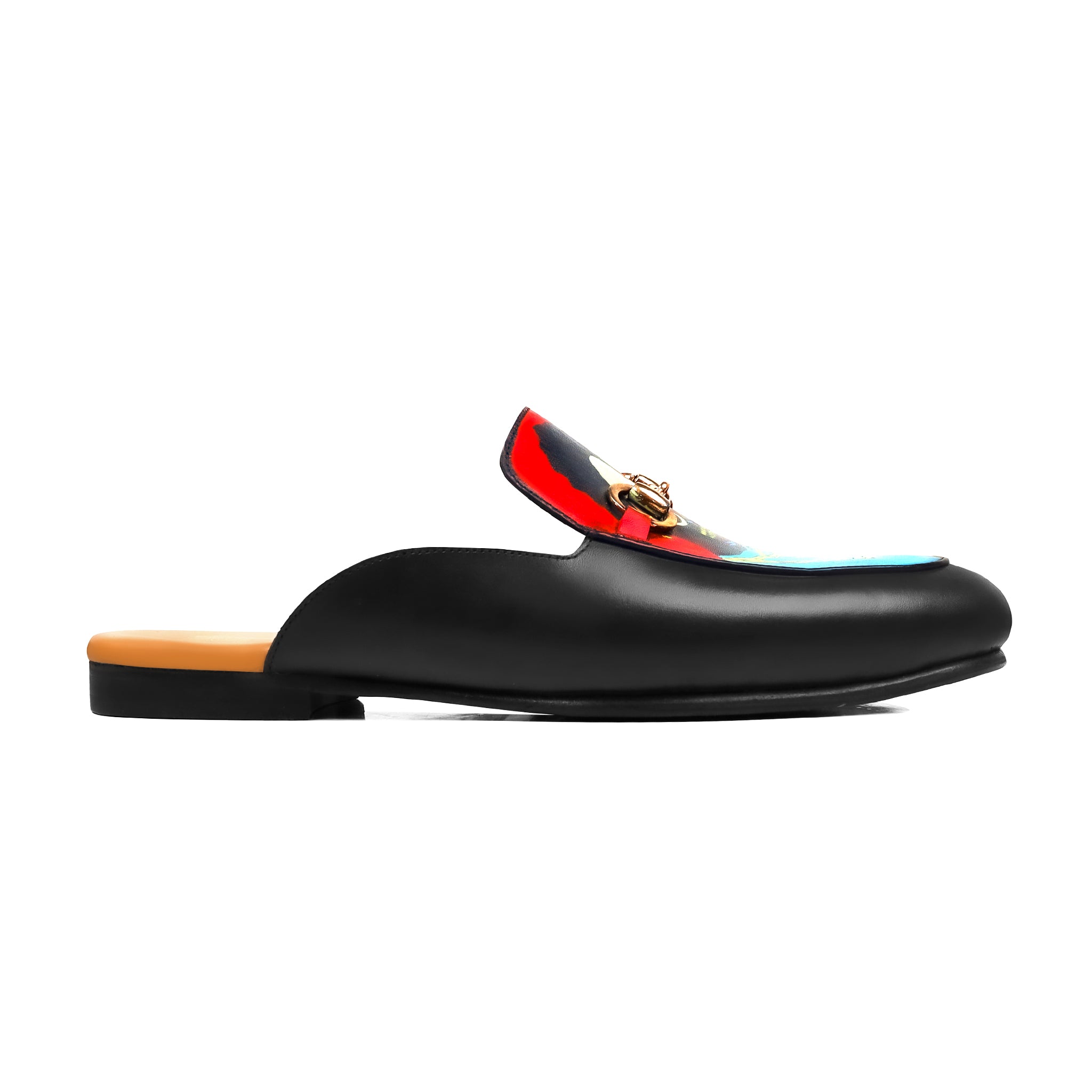 Lambeth - Men's Black Hand Painted Slipper