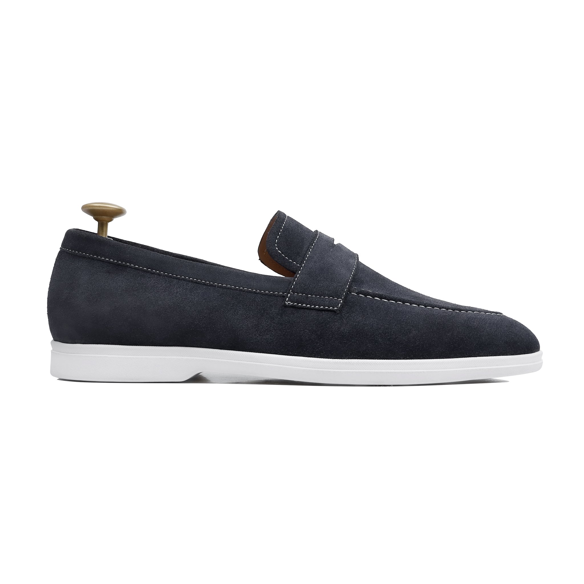 Harlow - Men's Dark Blue Suede Loafer