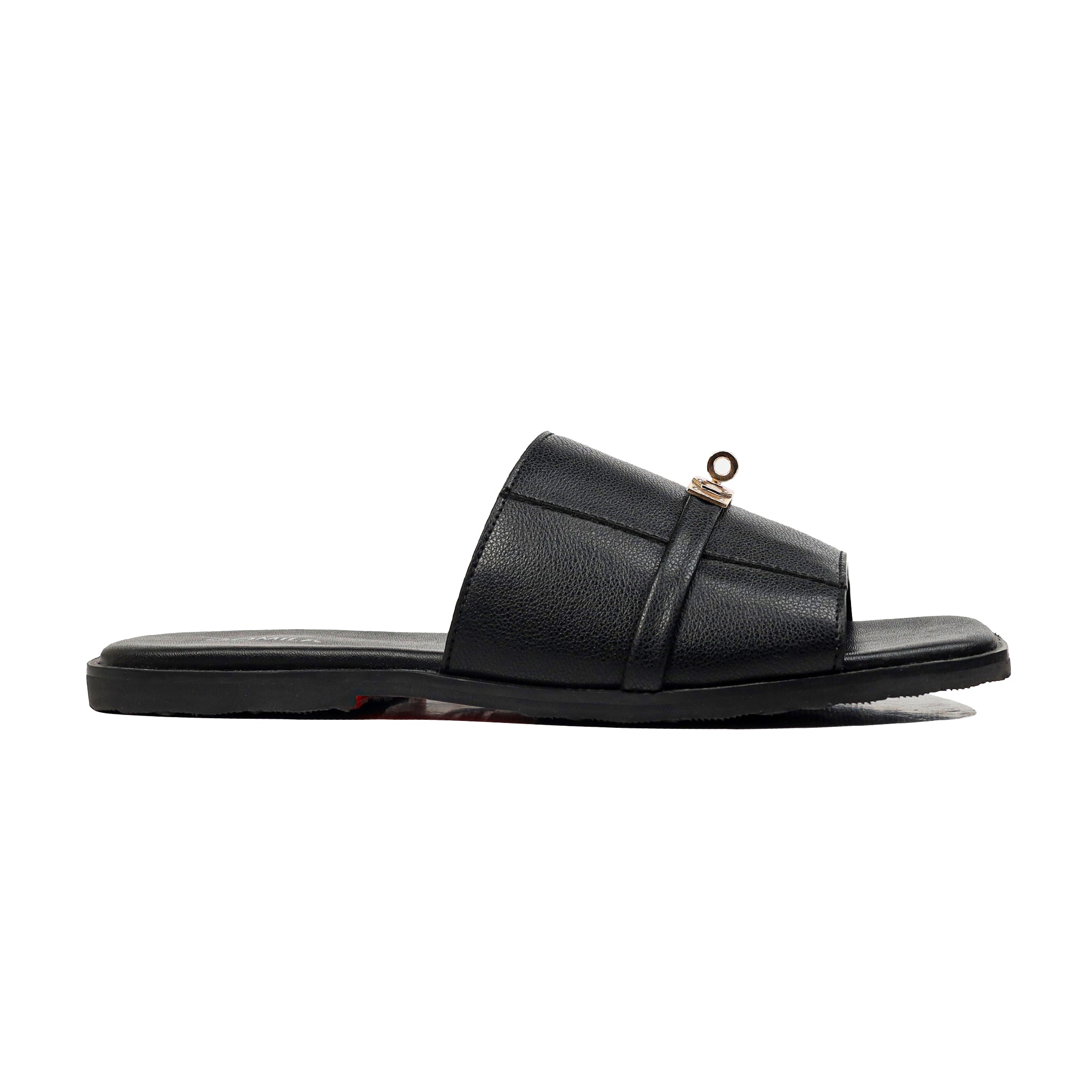 Slenza - Men's Black Calf Leather Slipper
