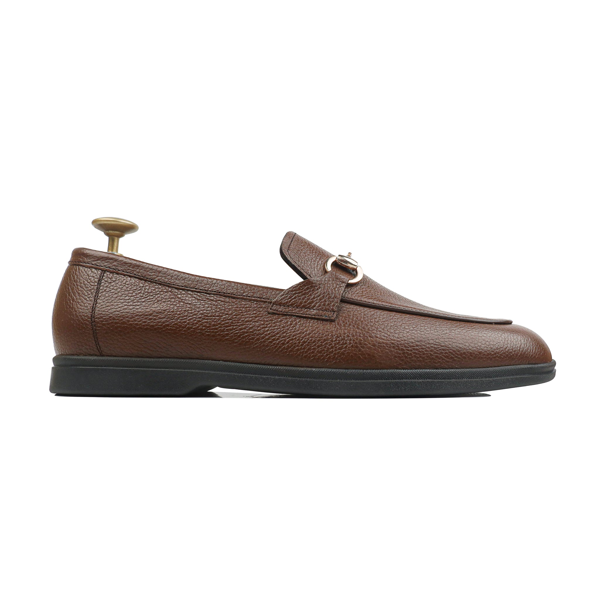 Bennett - Men's Brown Pebble Grain Leather Loafer