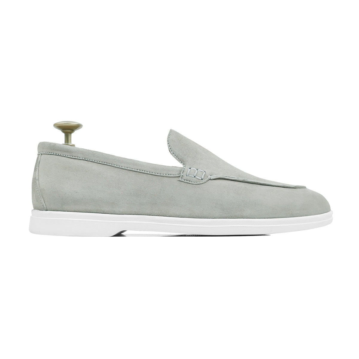 Julian - Men's Steel Grey Split Suede Loafer