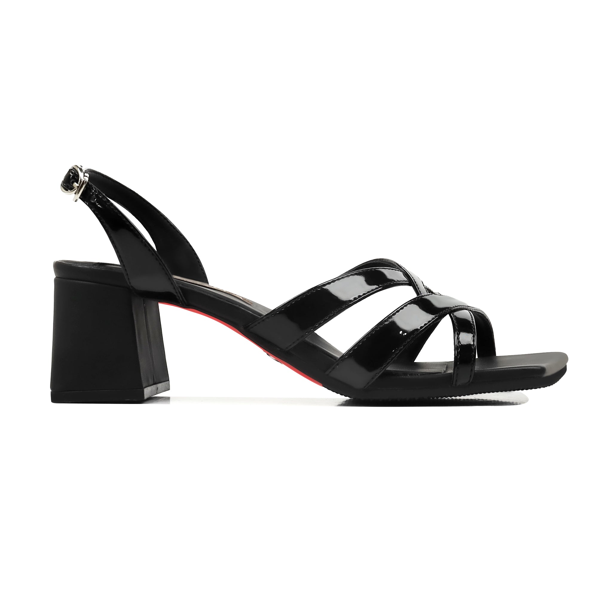 Fionix - Women's Black Strapped Heel