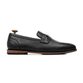 Bronz - Men's Black Pebble Grain Leather Loafer