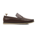 Syrex - Men's Dark Brown Calf Leather Loafer