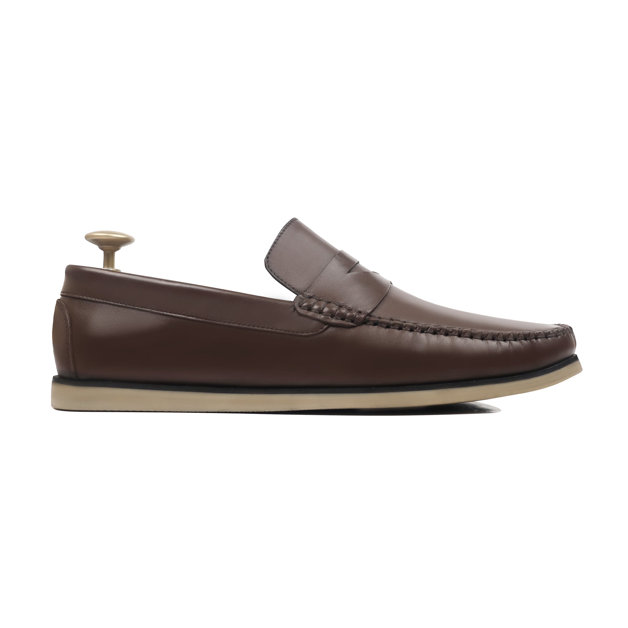Syrex - Men's Dark Brown Calf Leather Loafer