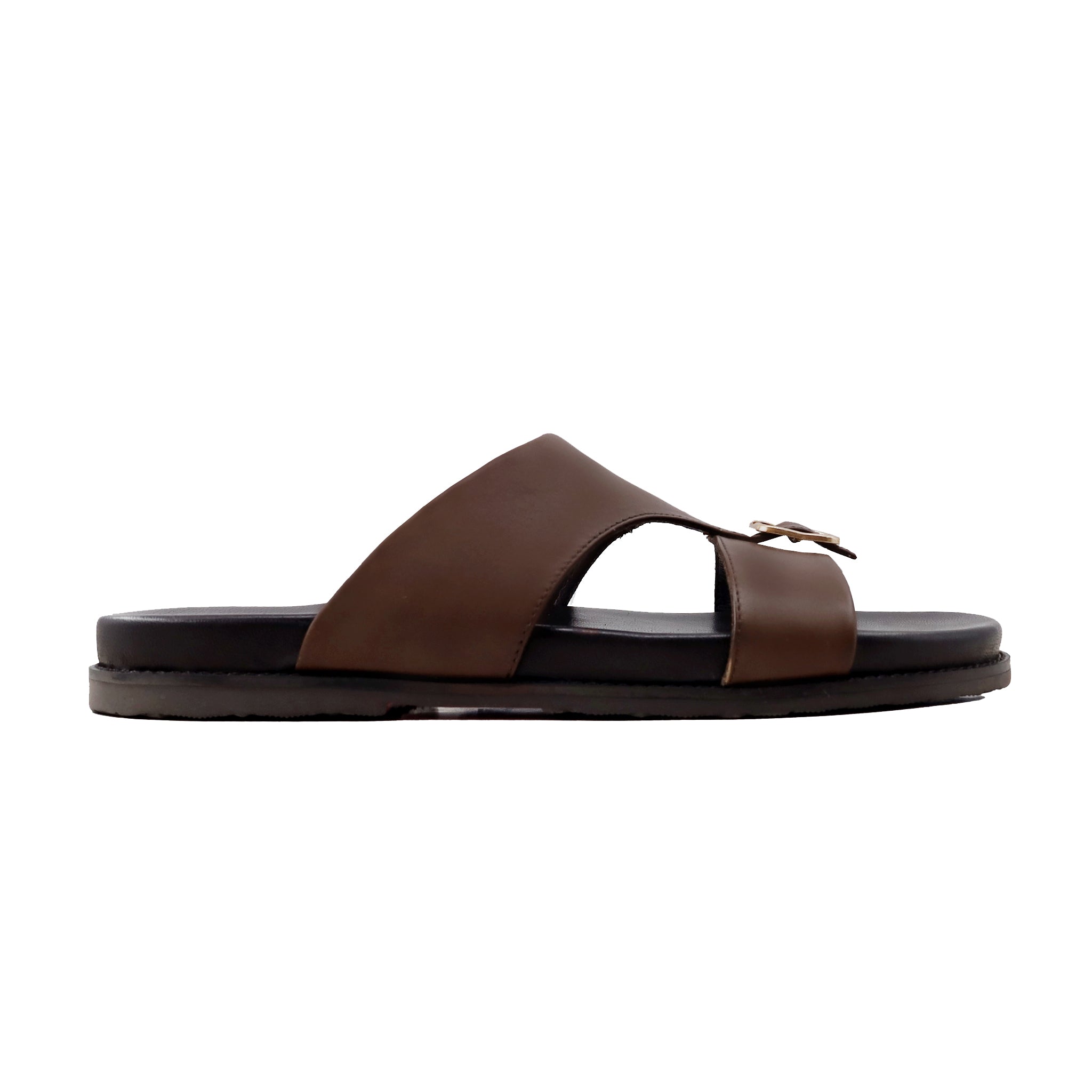 Solux - Men's Dark Brown Calf Leather Slipper