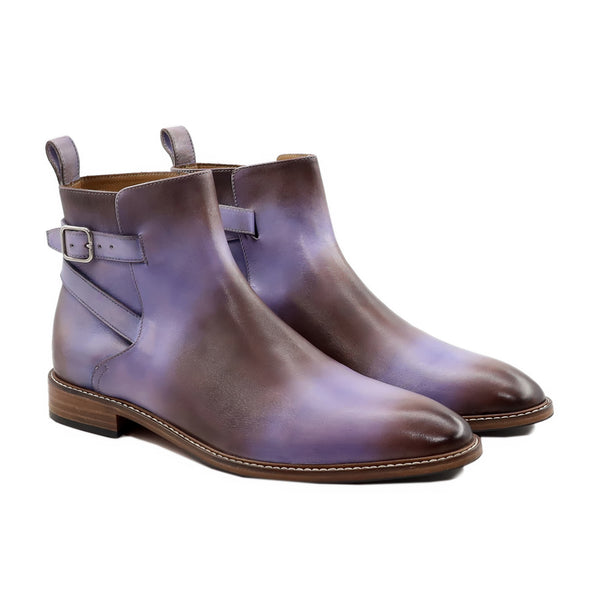 Sprink - Men's Burnished Purple Calf Leather Jodhpur Boot