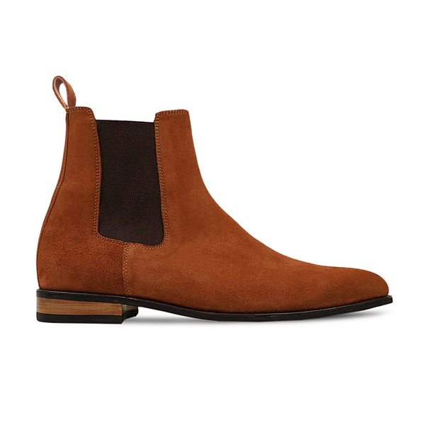 Saku - Men's Orange Tan Kid Suede Chelsea Boot