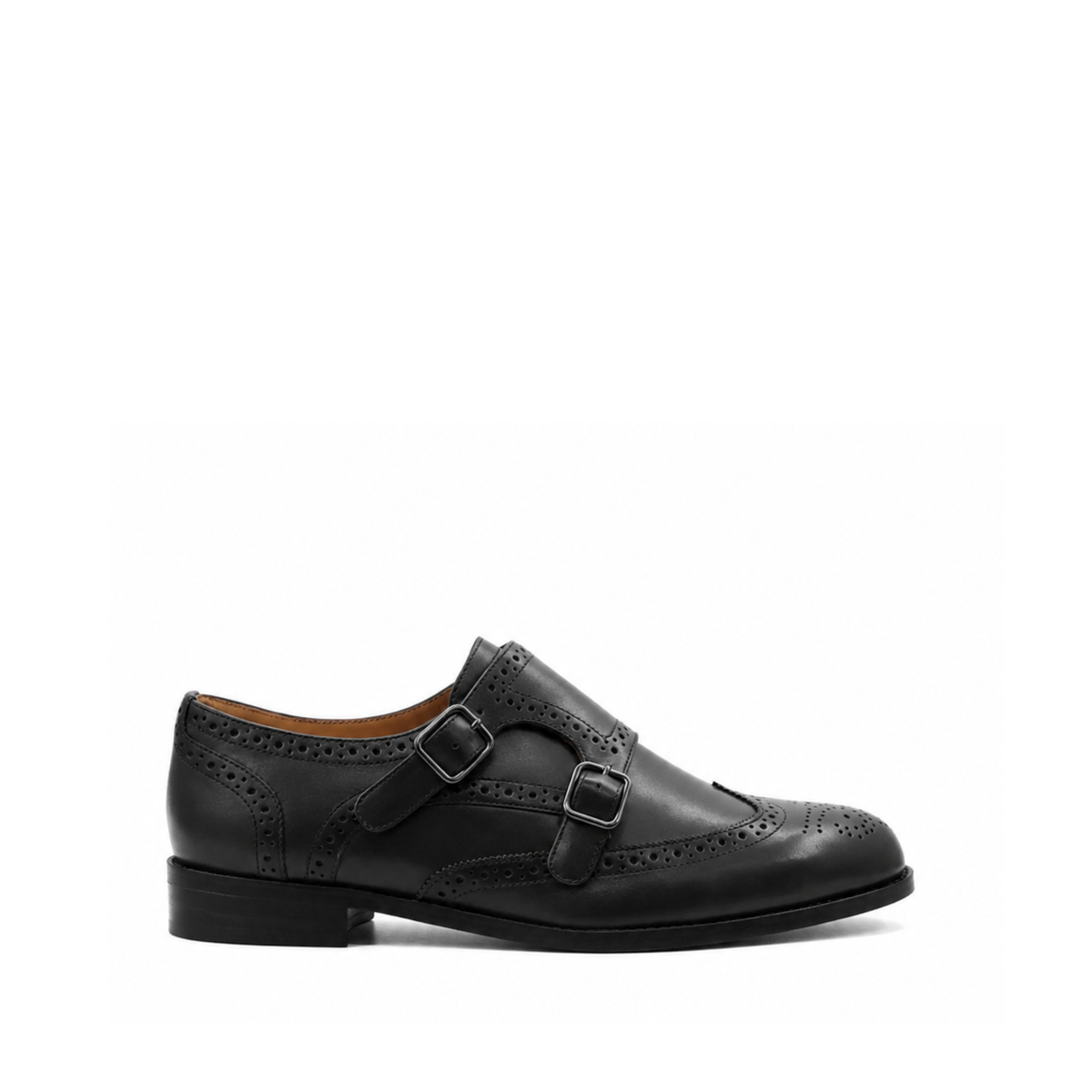 Savanna - Men's Black Calf Leather Double Monkstrap