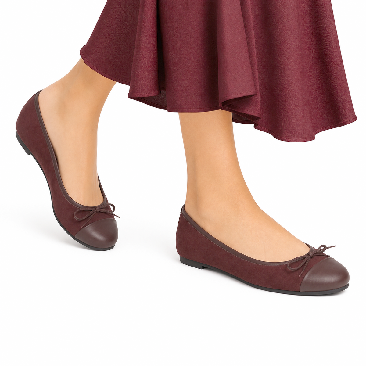 Serelina - Oxblood Suede & Calf Leather Pump