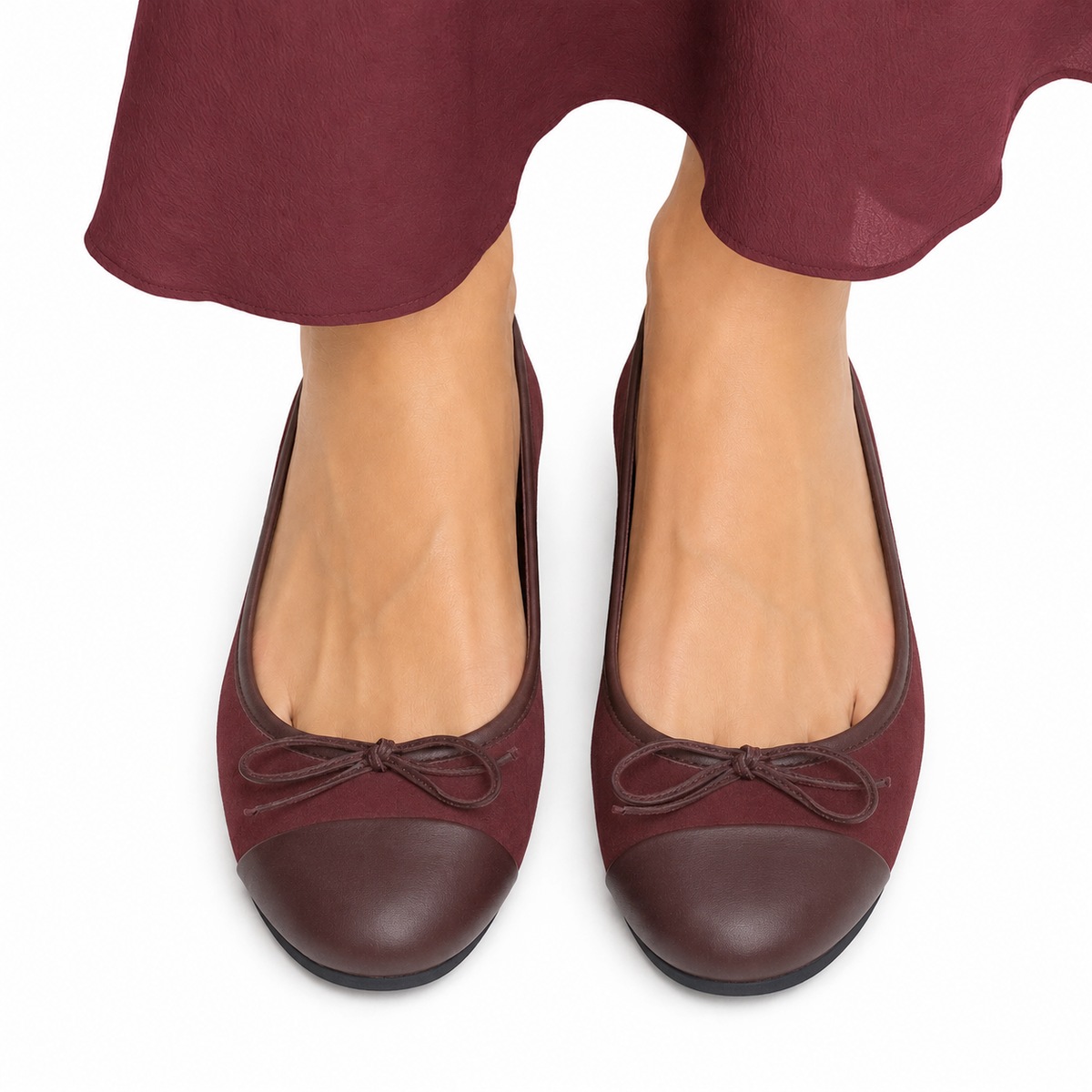 Serelina - Oxblood Suede & Calf Leather Pump