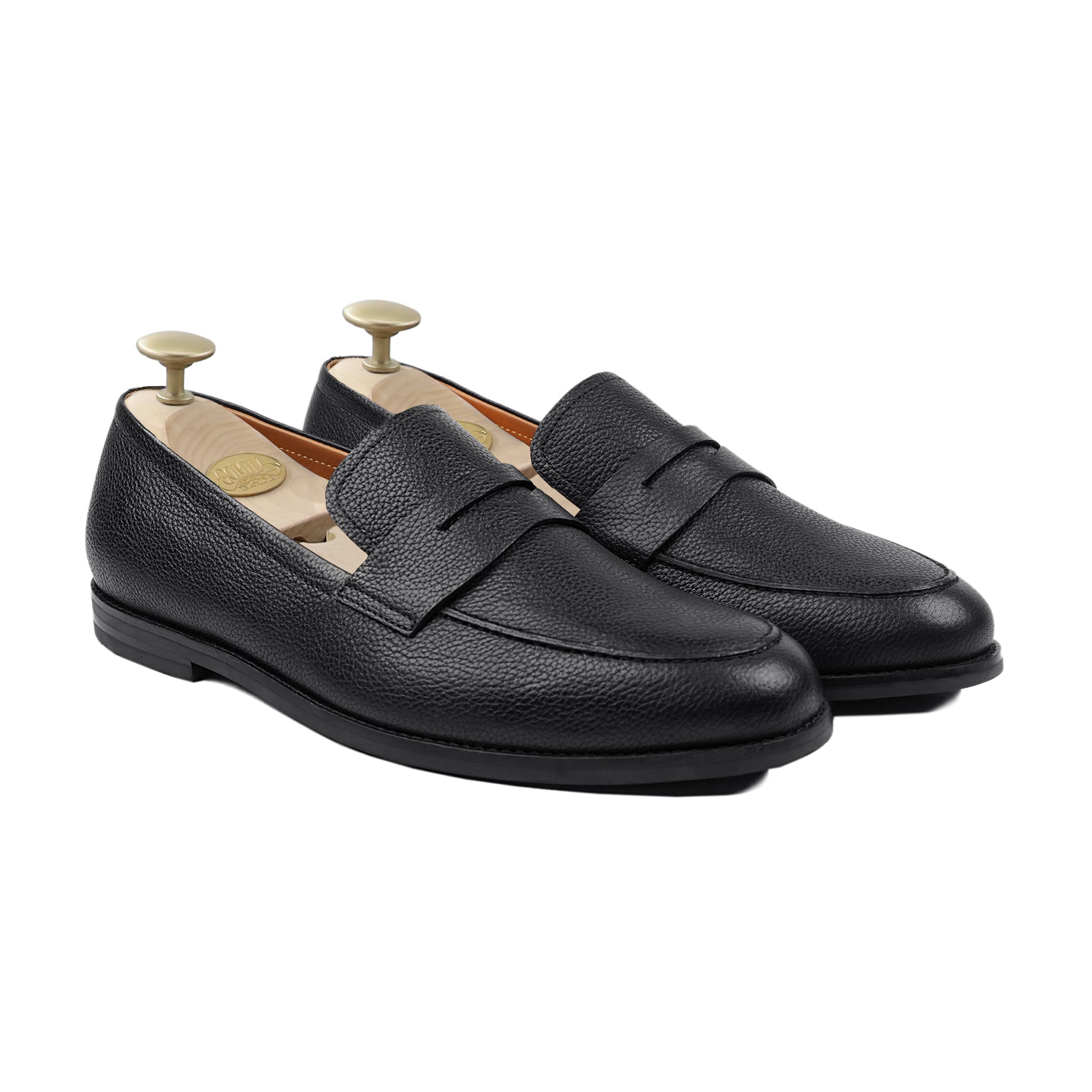 Smeaton - Men's Black Pebble Grain Leather Loafer