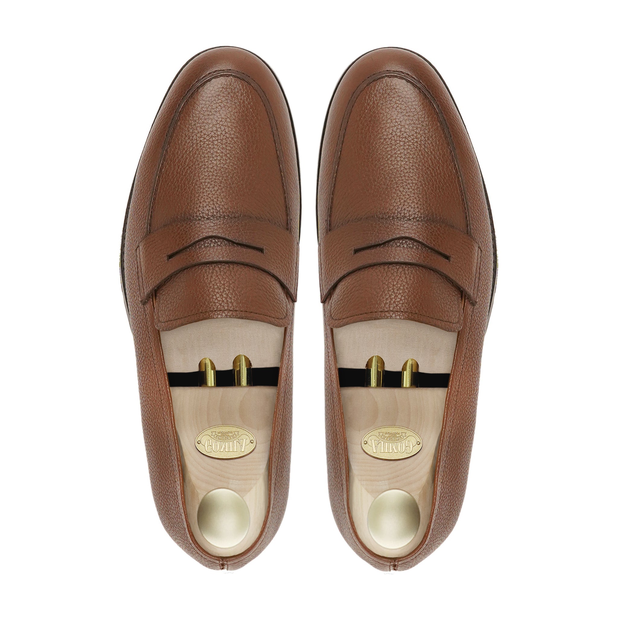 Smeaton - Men's Brown Pebble Grain Leather Loafer