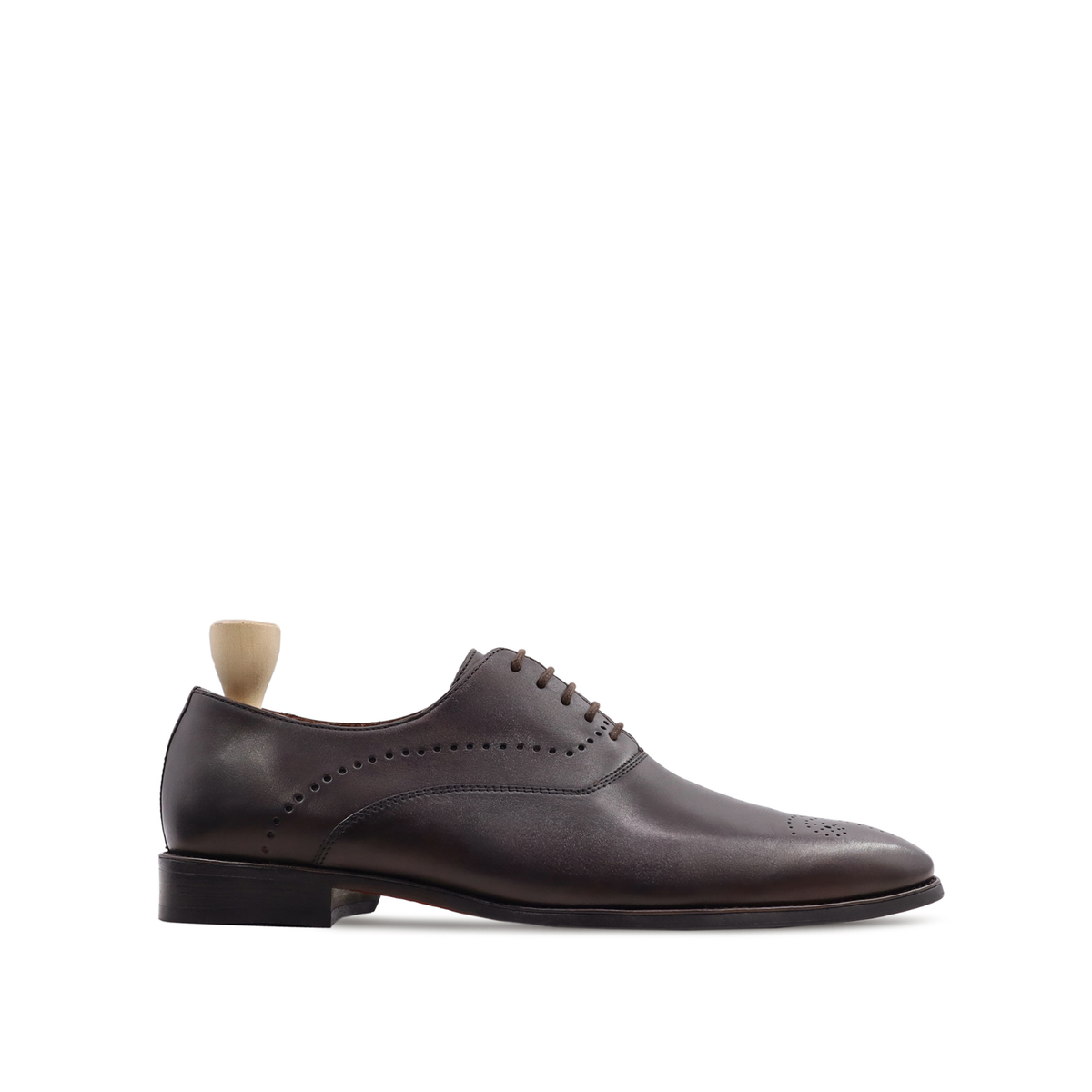 Smed - Men's Dark Brown Calf Leather Oxford Shoe