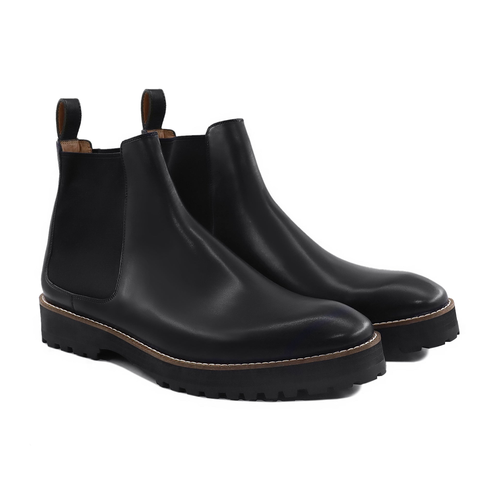 Suoshi - Men's Black Calf leather Chelsea Boot