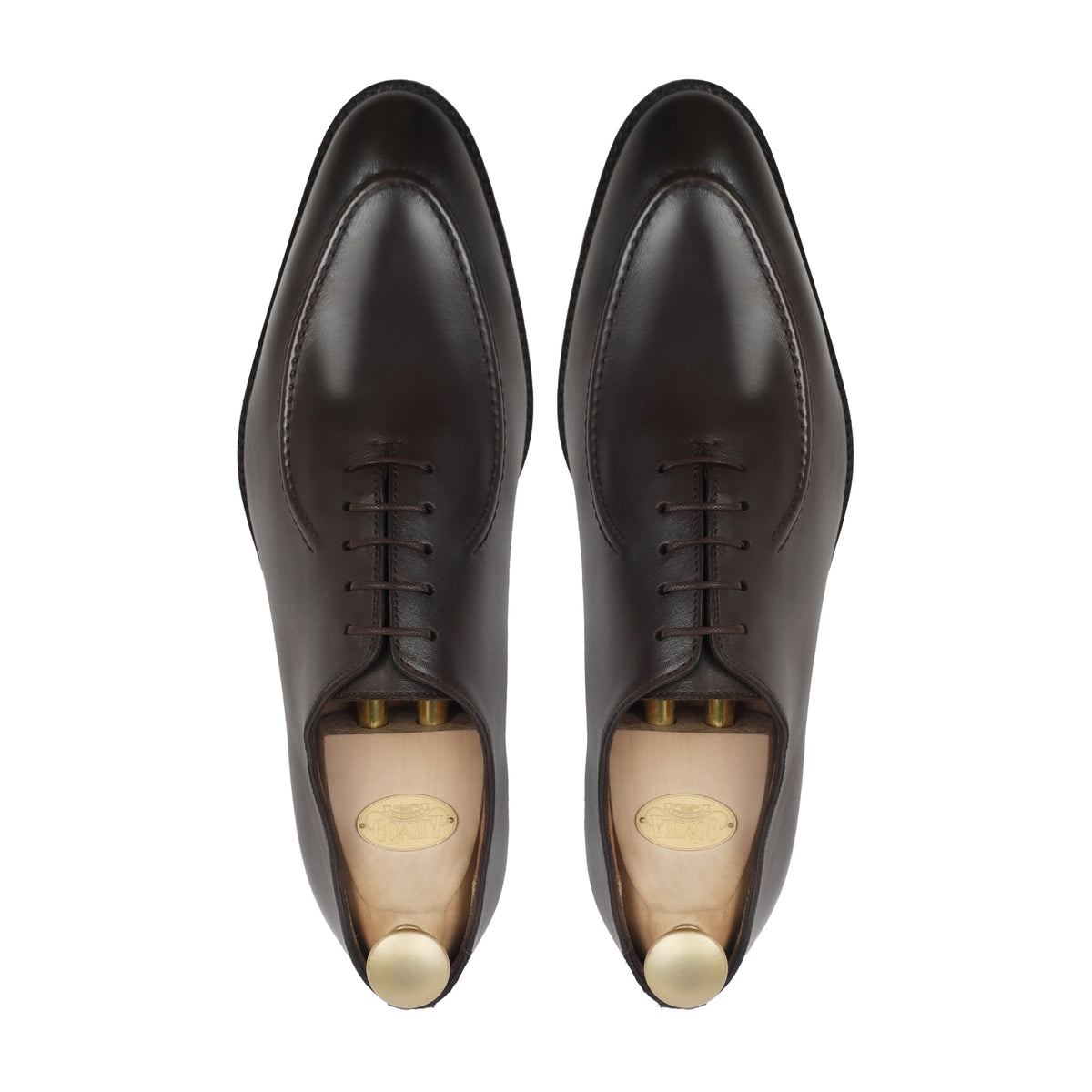 Corded - Men's Dark Brown Calf Leather Wholecut Shoe