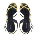 Lily - Women's Golden High Shine Strapped Heels
