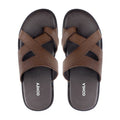 Shugo - Men's Dark Brown Pebble Grain Leather Slipper