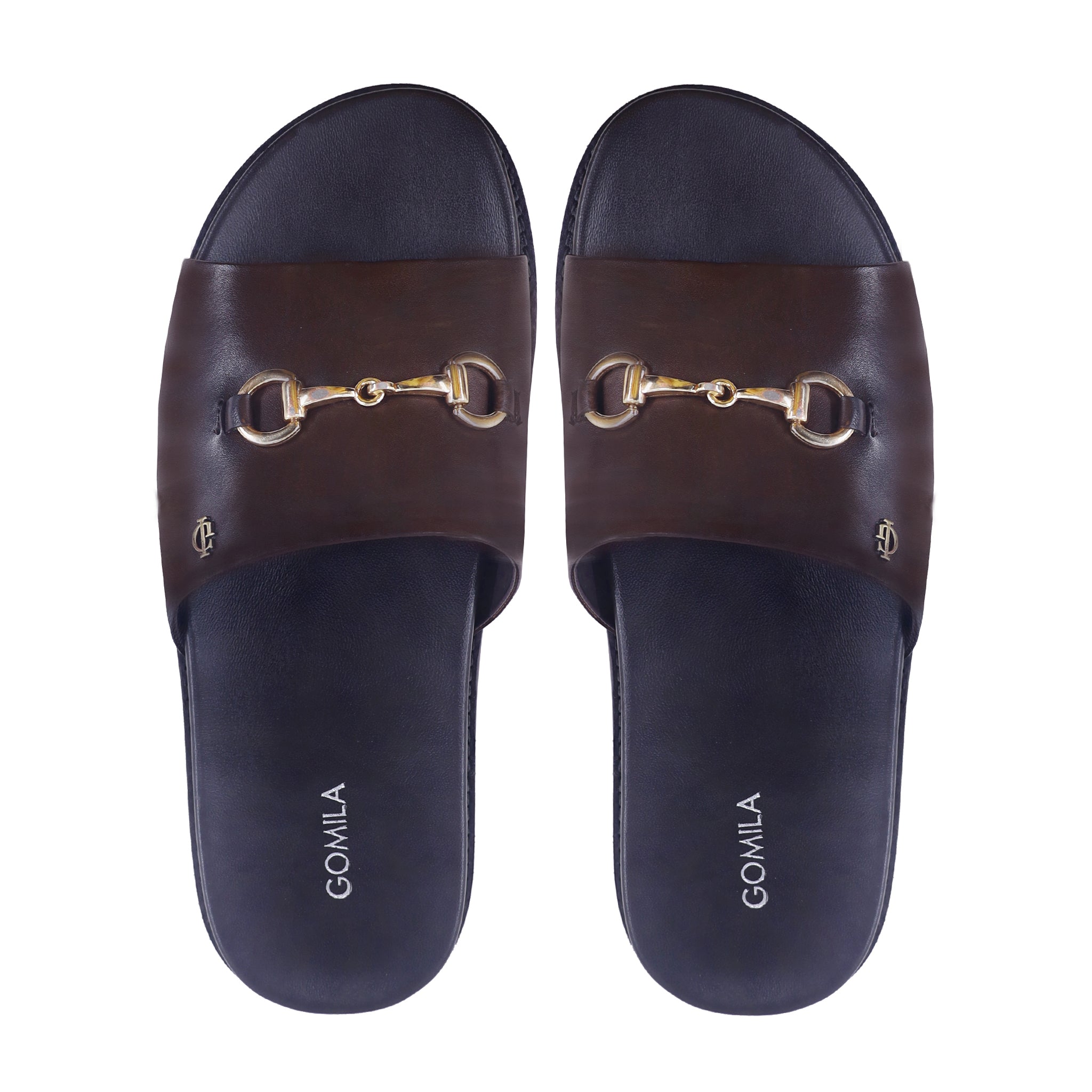 Beckett - Men's Dark Brown Calf Leather Slipper