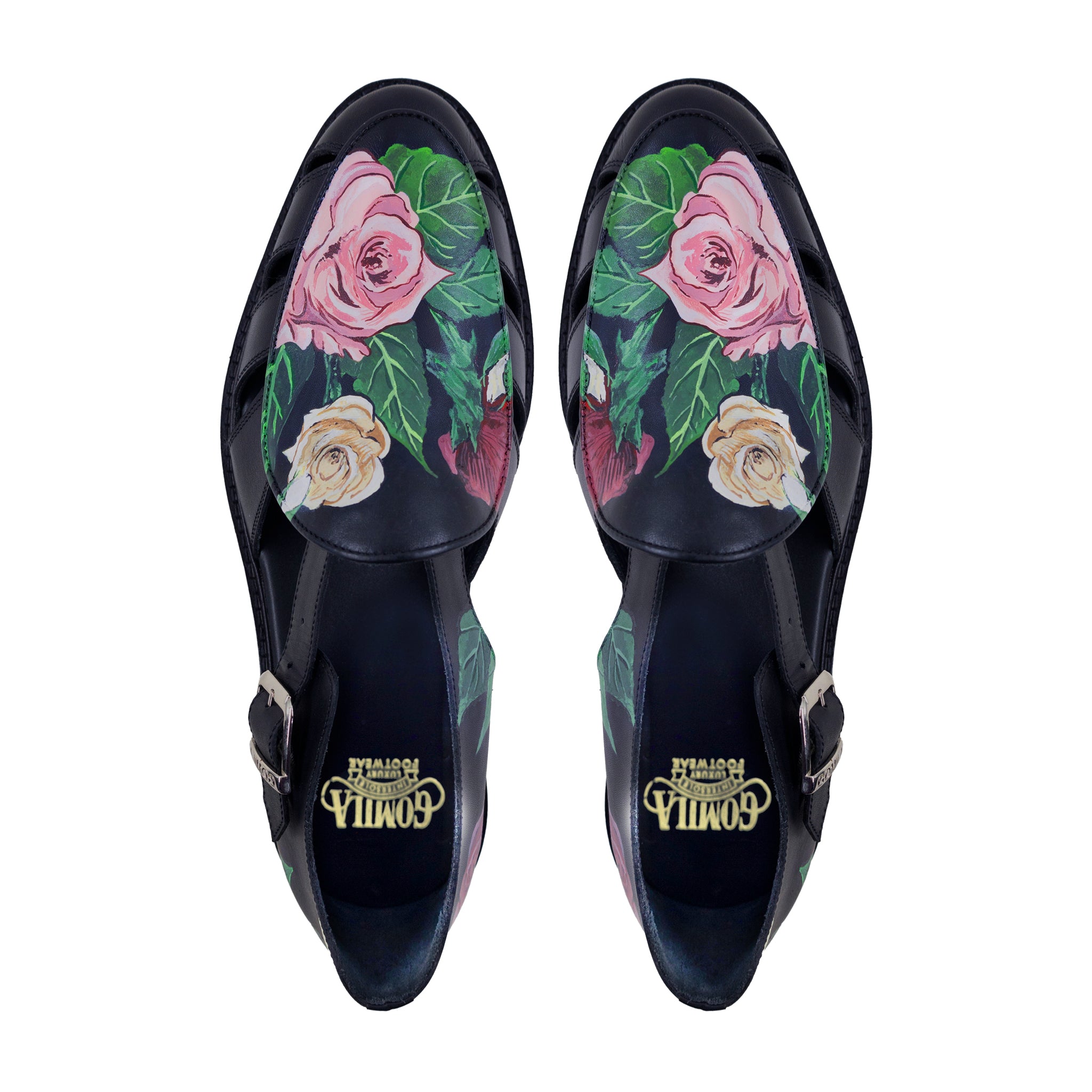 Savoir - Men's Black Hand Painted Sandal