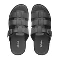 Ackley - Men's Black Calf Leather Slipper