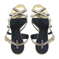 Lily - Women's Silver and Golden Strapped Heels