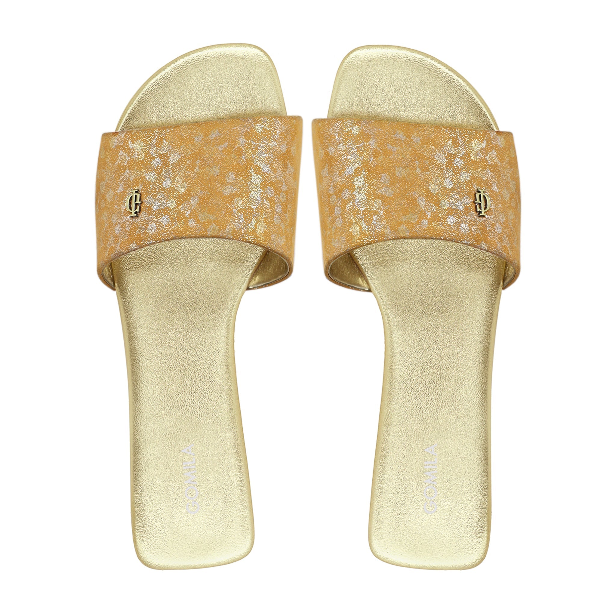 Abbie  - Women's Orange and Golden Slipper