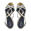 Luana - Women's Silver and Golden Strapped Heels