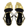 Anna - Women's Golden High Shine Strapped Heels