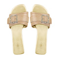 Gabriella - Women's Baby Pink and Golden Slipper