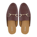 Genesis - Ladies Oxblood Pebble Grain Leather Slipper