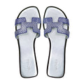 Stephanie - Women's Blue and Golden Slipper