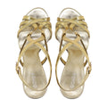 Luana - Women's Golden High Shine Strapped Heels