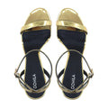 Emilia - Women's Golden High Shine Strapped Heels